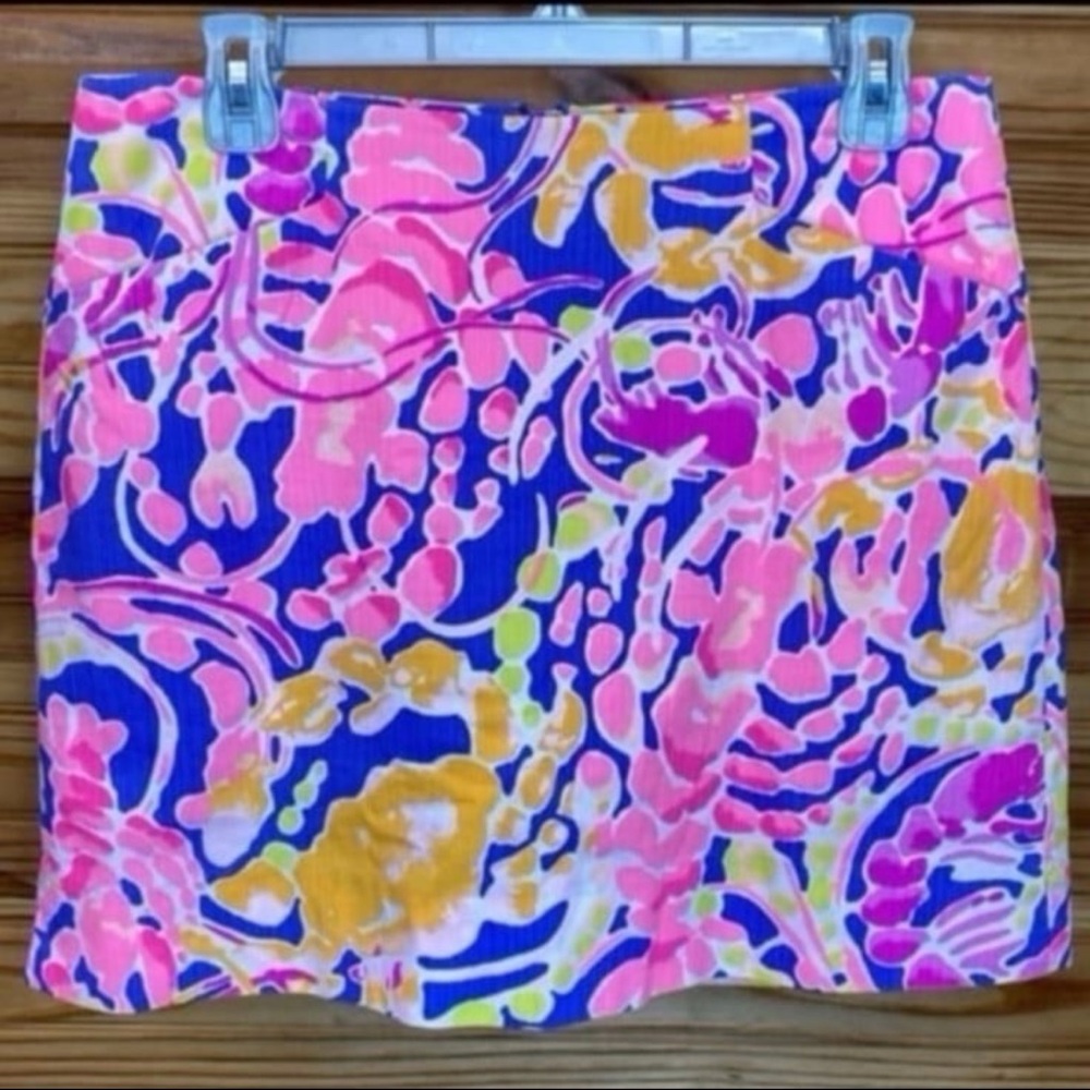 Lillly Pulitzer marigold skort skirt brilliant blue catch and release size 4